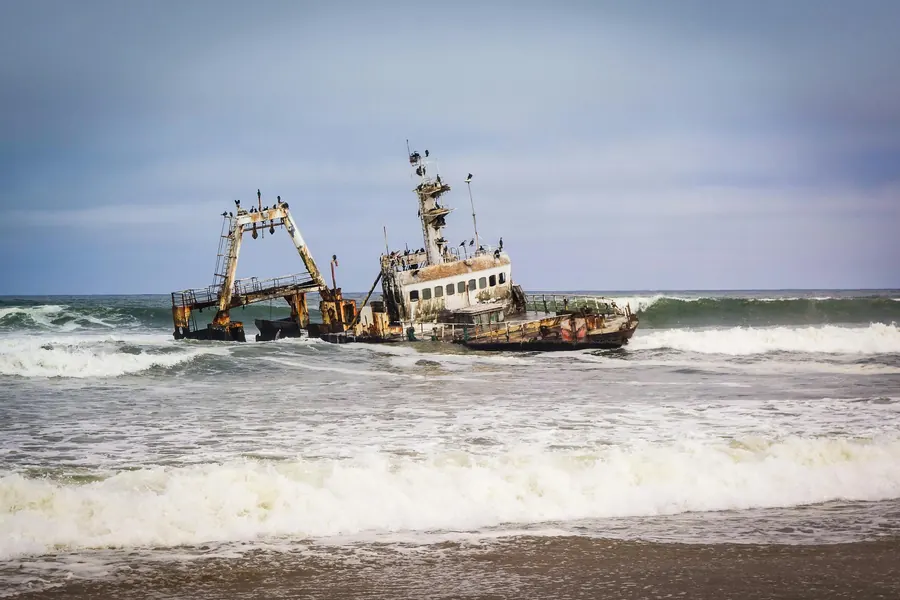 Schiffswrack an der Küste bei Swakopmund